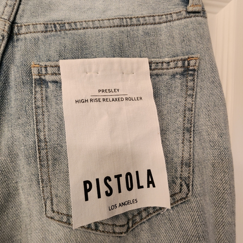 PISTOLA Presley High Rise Relaxed Roller Jeans in By My Side Size 26 - Picture 11 of 16